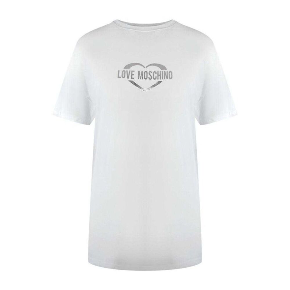 Love Moschino Womens/Ladies Shiny Heart Cotton Slim T-Shirt / White